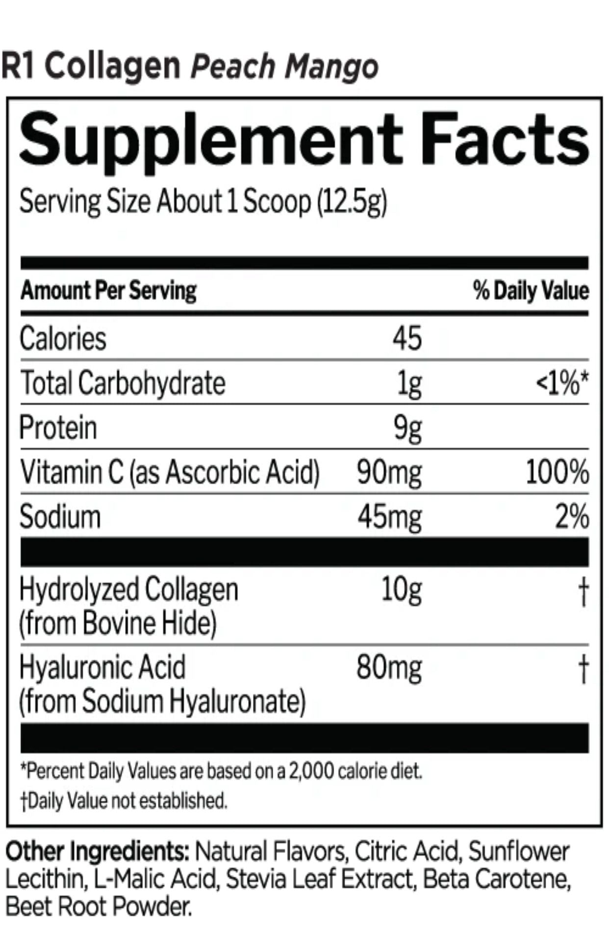 COLLAGEN PEPTIDES HYDROLZED BOVINE COLLAGEN 20 SER BY RULE 1